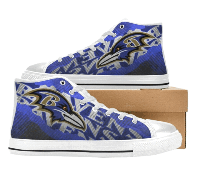 Baltimore Ravens NFL Football Custom Canvas High Top Shoes
