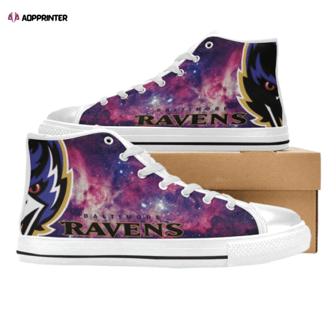 Baltimore Ravens NFL Football Custom Canvas High Top Shoes