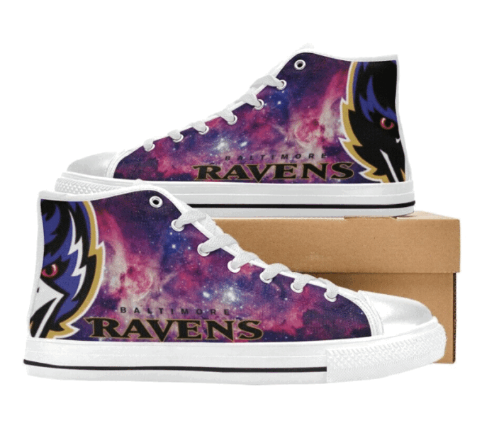 Baltimore Ravens NFL Football Custom Canvas High Top Shoes