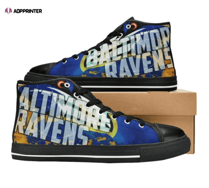 Baltimore Ravens NFL Football Custom Canvas High Top Shoes