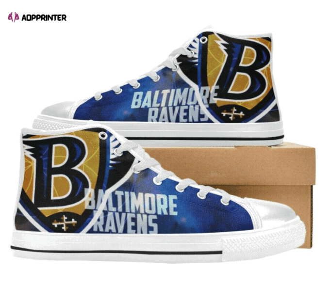 Baltimore Ravens NFL Football Custom Canvas High Top Shoes