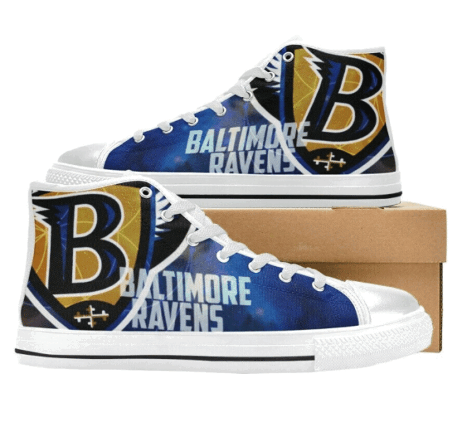 Baltimore Ravens NFL Football Custom Canvas High Top Shoes