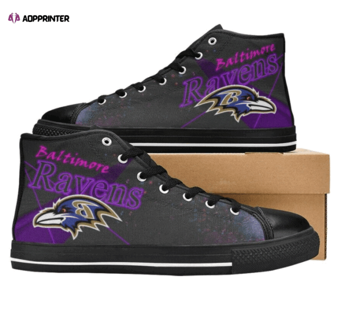 Baltimore Ravens NFL Football Custom Canvas High Top Shoes