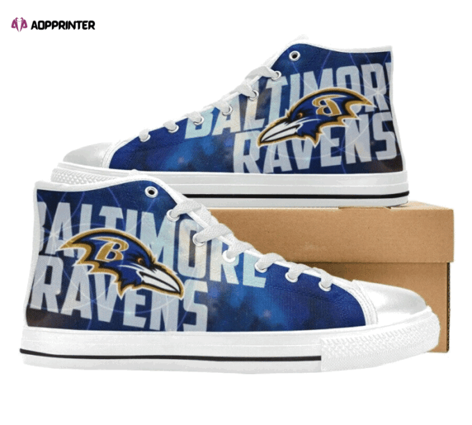 Baltimore Ravens NFL Football Custom Canvas High Top Shoes