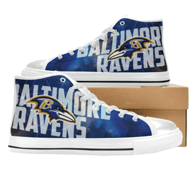 Baltimore Ravens NFL Football Custom Canvas High Top Shoes