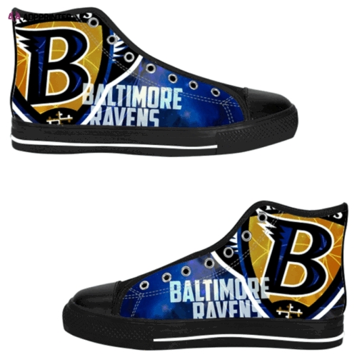 Baltimore Ravens NFL Football Custom Canvas High Top Shoes HT1156