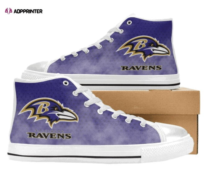 Baltimore Ravens NFL Football Custom Canvas High Top Shoes HT1165