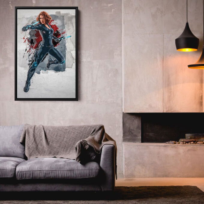 Black Widow Poster Marvel Comics Framed Wall Art Home Decor Canvas Print Artwork