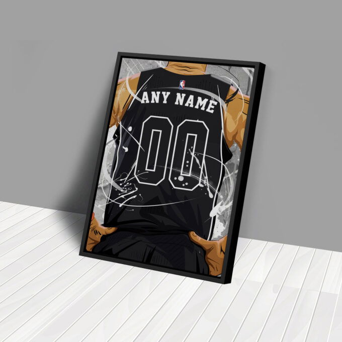 Brooklyn Nets Jersey NBA Personalized Jersey Custom Name and Number Canvas Wall Art  Print Home Decor Framed Poster Man Cave Gift