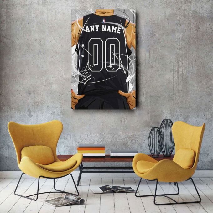 Brooklyn Nets Jersey NBA Personalized Jersey Custom Name and Number Canvas Wall Art  Print Home Decor Framed Poster Man Cave Gift