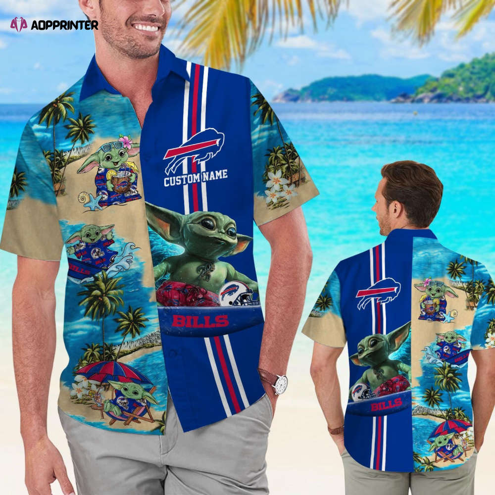 Buffalo Bills Baby Yoda Name Personalized Short Sleeve Button Up Tropical Aloha Hawaiian Shirt Set for Men Women Kids Buffalo Bills Baby Yoda Name Personalized Short Sleeve Button Up Tropical Aloha Hawaiian Shirt Set for Men Women Kids