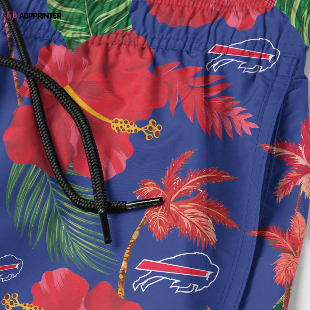 Buffalo Bills Nfl Color Hibiscus Button Up Hawaiian Shirt Buffalo Bills Nfl Color Hibiscus Button Up Hawaiian Shirt