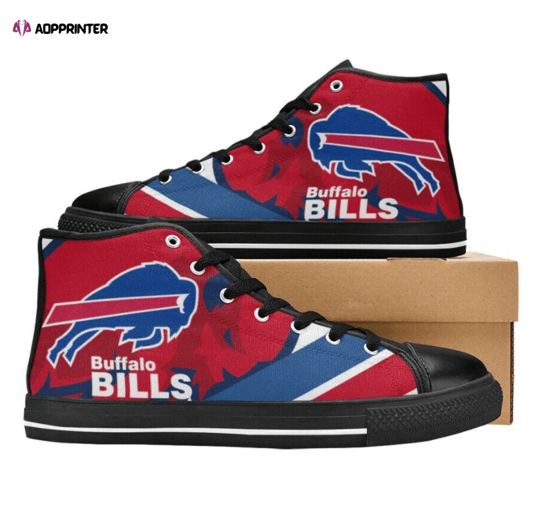 Buffalo Bills NFL Football Custom Canvas High Top Shoes HT1146 Buffalo Bills NFL Football Custom Canvas High Top Shoes HT1146