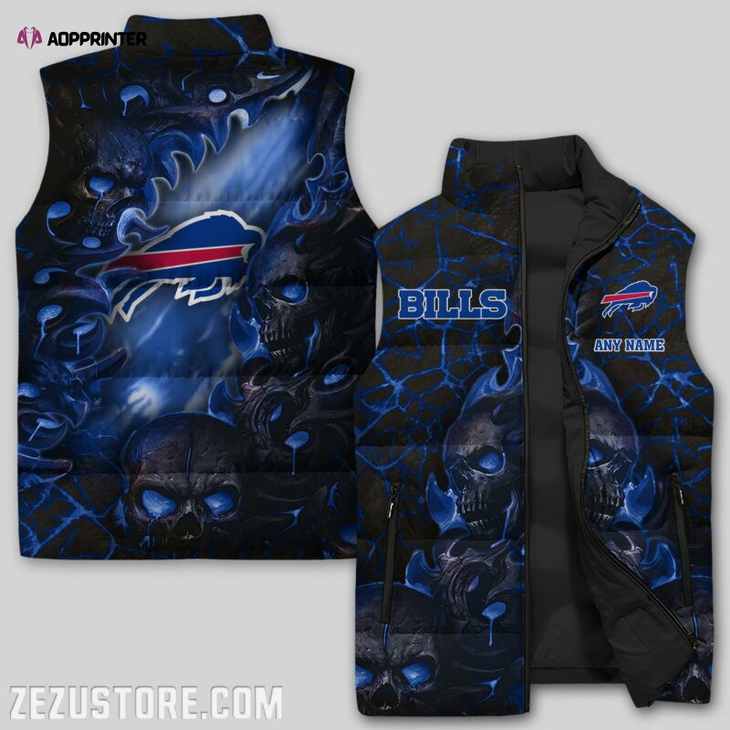 Buffalo Bills NFL Sleeveless Puffer Jacket Custom For Fans Gifts Buffalo Bills NFL Sleeveless Puffer Jacket Custom For Fans Gifts
