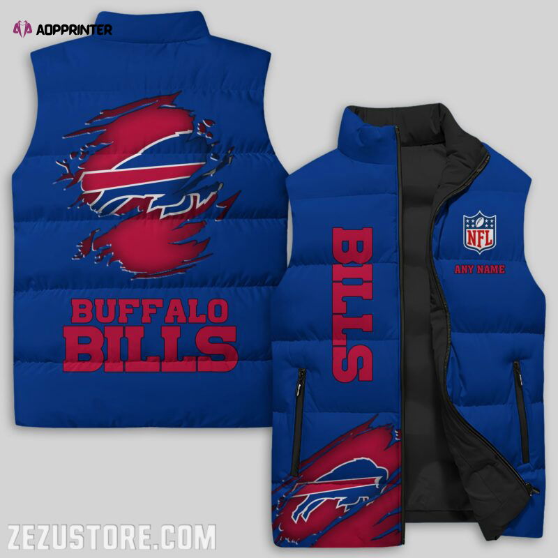Buffalo Bills NFL Sleeveless Puffer Jacket Custom For Fans Gifts Buffalo Bills NFL Sleeveless Puffer Jacket Custom For Fans Gifts