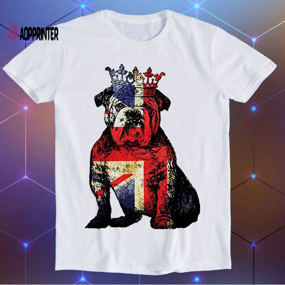 Buldog British Dog Union Jack Flag England Crown Coronation King Queen Jubilee Parody Meme Movie Music Cool Funny Gift T Shirt E138 Buldog British Dog Union Jack Flag England Crown Coronation King Queen Jubilee Parody Meme Movie Music Cool Funny Gift T Shirt E138