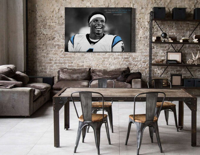 Cam Newton Quote Poster Carolina Panthers Canvas Unique Design Wall Art Print Hand Made Ready to Hang Custom Design
