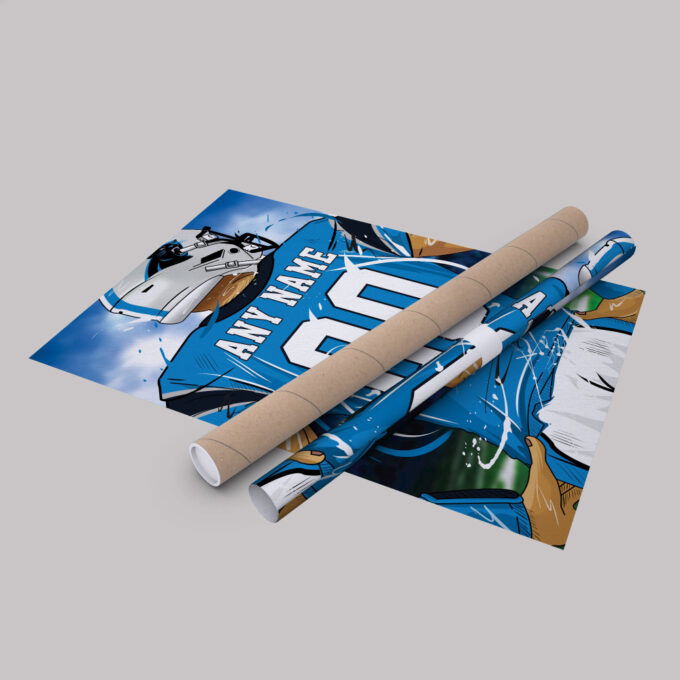 Carolina Panthers Jersey NFL Personalized Jersey Custom Name and Number Canvas Wall Art  Print Home Decor Framed Poster Man Cave Gift