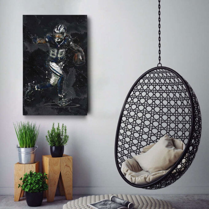 CeeDee Lamb Art Dallas Cowboys NFL Canvas Wall Art Home Decor Framed Poster Man Cave Gift