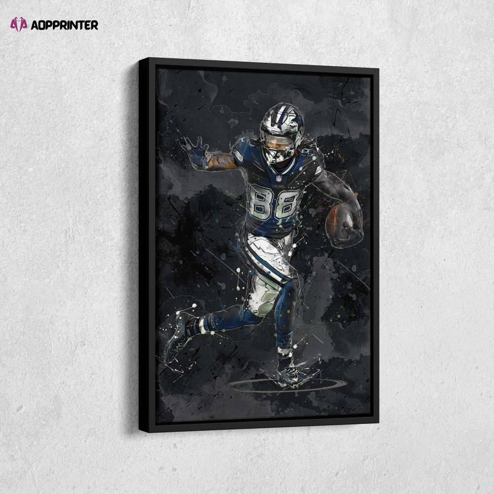 CeeDee Lamb Art Dallas Cowboys NFL Canvas Wall Art Home Decor Framed Poster Man Cave Gift CeeDee Lamb Art Dallas Cowboys NFL Canvas Wall Art Home Decor Framed Poster Man Cave Gift