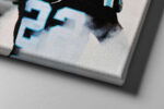 Christian McCaffrey Poster Carolina Panthers Running Back Canvas Unique Design Wall Art Print Hand Made Ready to Hang Custom Design