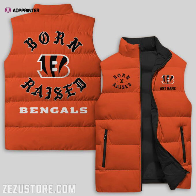 Cincinnati Bengals NFL Sleeveless Puffer Jacket Custom For Fans Gifts