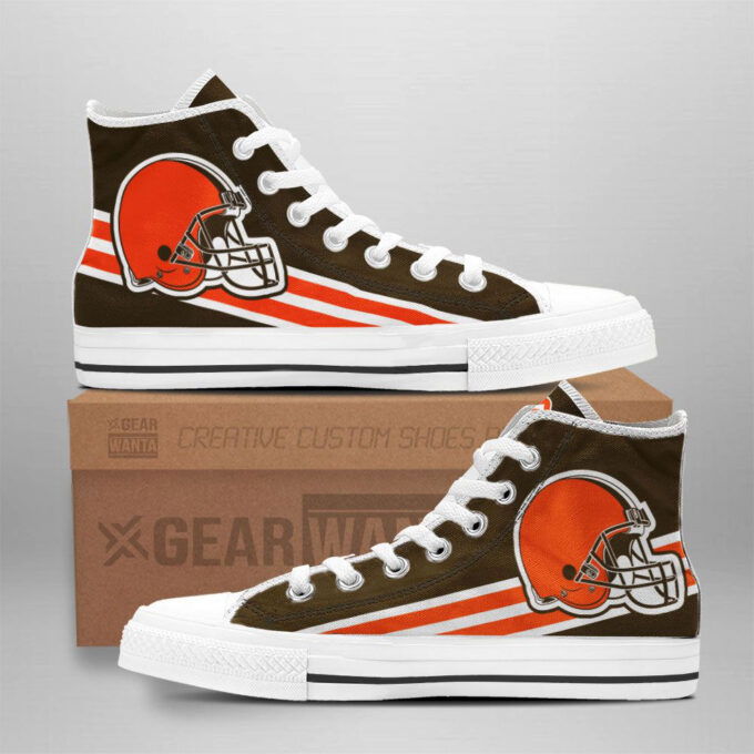 Cleveland Browns High Top Canvas Shoes Custom For Fans