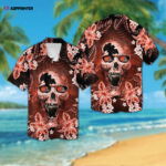 Cleveland Brownsskull Short Sleeve Button Up Tropical Aloha Hawaiian Shirt Set for Men Women Kids MTE01