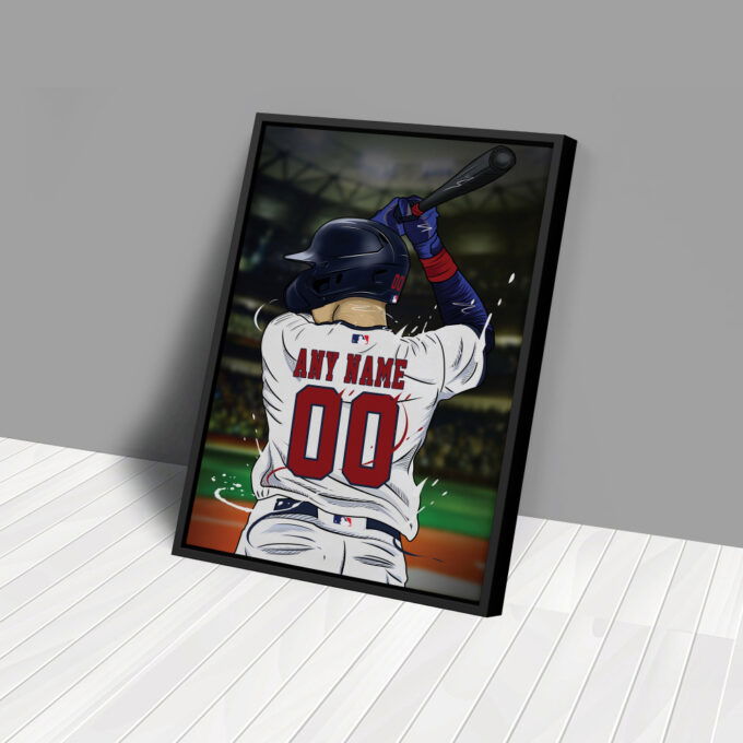 Cleveland Guardians Jersey MLB Personalized Jersey Custom Name and Number Canvas Wall Art  Print Home Decor Framed Poster Man Cave Gift