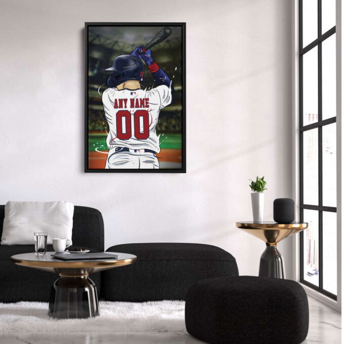 Cleveland Guardians Jersey MLB Personalized Jersey Custom Name and Number Canvas Wall Art  Print Home Decor Framed Poster Man Cave Gift
