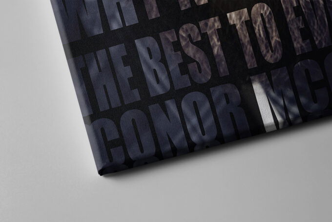 Conor McGregor Text Overlay Poster Mixed Martial Arts Canvas Unique Design Wall Art Print Hand Made Ready to Hang Custom Design