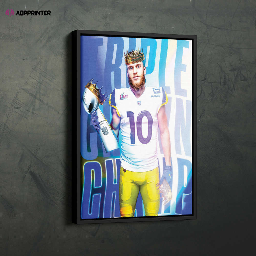 Cooper Kupp MVP Poster Super Bowl LVI Canvas Unique Design Wall Art Print Hand Made Ready to Hang Custom Design Cooper Kupp MVP Poster Super Bowl LVI Canvas Unique Design Wall Art Print Hand Made Ready to Hang Custom Design