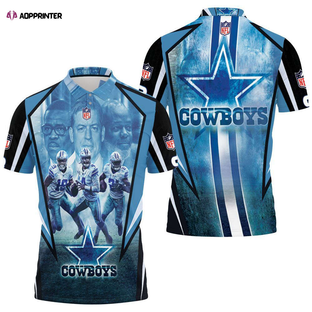 Cooper Prescott Elliott Super Stars Dallas Cowboys 3D Polo Shirt Cooper Prescott Elliott Super Stars Dallas Cowboys 3D Polo Shirt