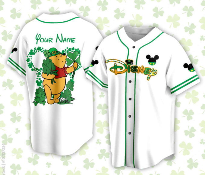 Custom Saint Patrick Day Disneyland Baseball Jersey Personalized Stitch St Patrick Family Vacation Trip Jersey For Baseball Lovers