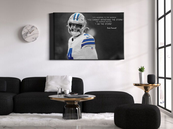 Dak Prescott Quote Poster  Dallas Cowboys Football Canvas Unique Design Wall Art Print Hand Made Ready to Hang Custom Design