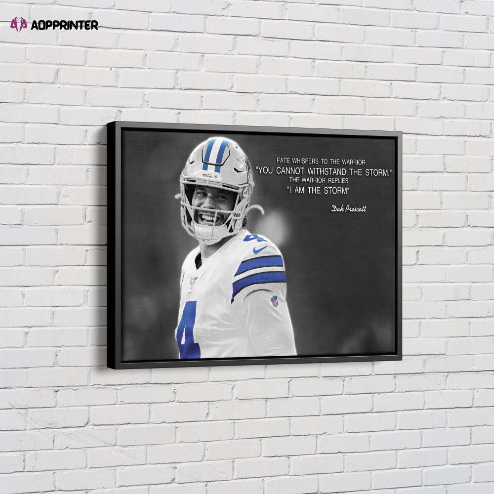 Dak Prescott Quote Poster Dallas Cowboys Football Canvas Unique Design Wall Art Print Hand Made Ready to Hang Custom Design Dak Prescott Quote Poster Dallas Cowboys Football Canvas Unique Design Wall Art Print Hand Made Ready to Hang Custom Design