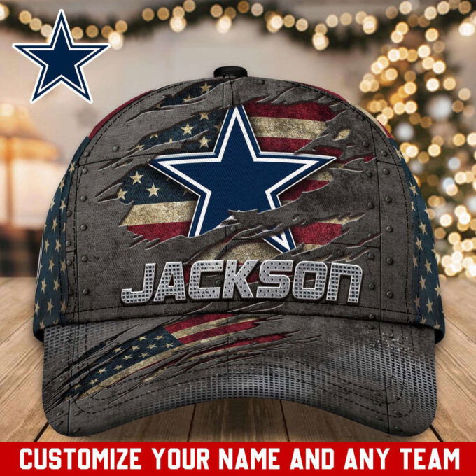 Dallas Cowboys Custom Name Classic, Baseball Caps