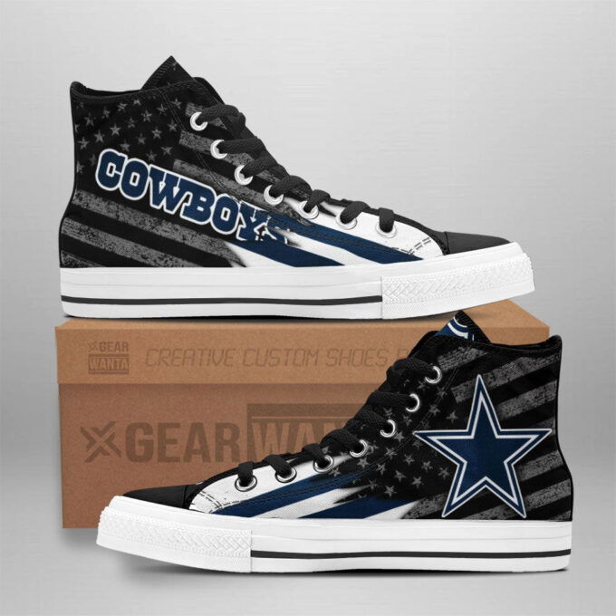 Dallas Cowboys High Top Shoes Custom For Fans