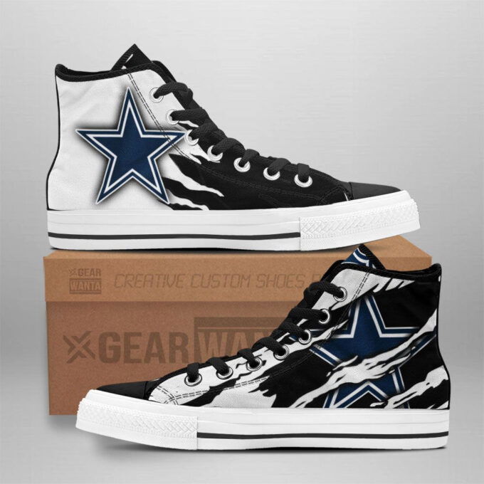 Dallas Cowboys High Top Shoes Custom For Fans