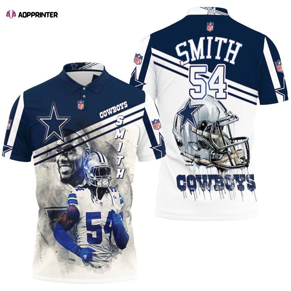 Dallas Cowboys Jaylon Smith 54 3d Polo Shirt, Gift For Fan Dallas Cowboys Jaylon Smith 54 3d Polo Shirt, Gift For Fan