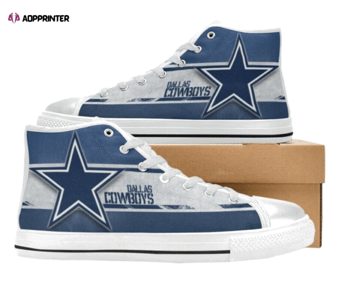 Dallas Cowboys NFL Football Custom Canvas High Top Shoes