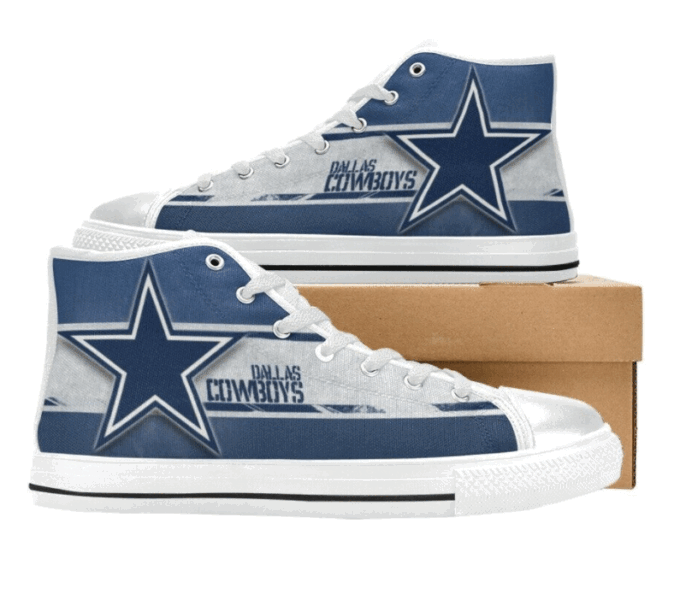 Dallas Cowboys NFL Football Custom Canvas High Top Shoes
