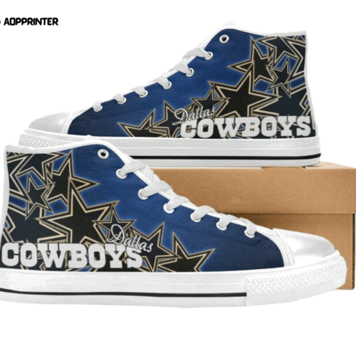 Cart 1 Dallas Cowboys NFL Football Custom Canvas High Top Shoes HT1151