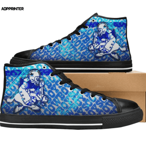Cart 1 Dallas Cowboys NFL Football Custom Canvas High Top Shoes HT1153