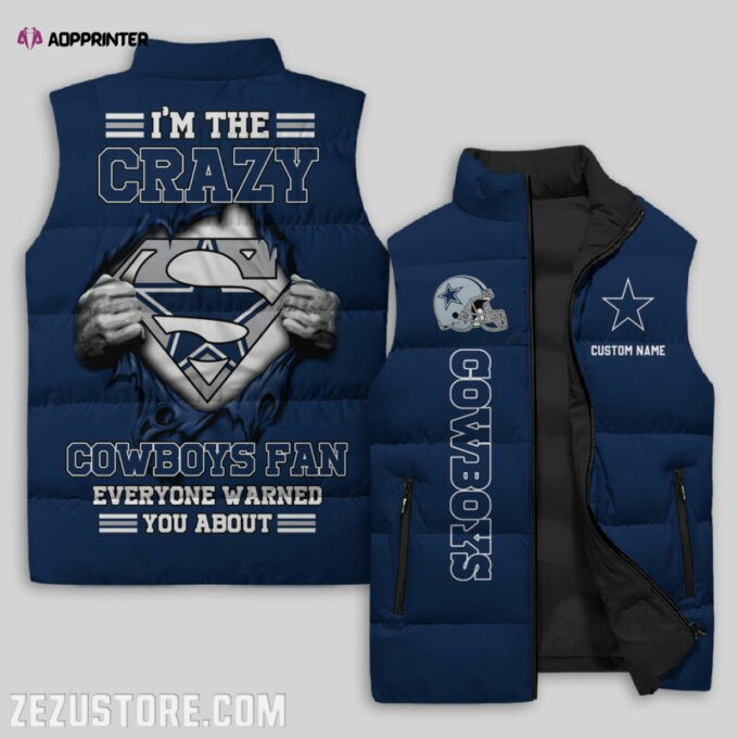 Dallas Cowboys NFL Sleeveless Puffer Jacket Custom For Fans Gifts
