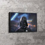 Darth Vader Boba Fett Painting Poster Starwars Canvas Unique Design Wall Art Print Hand Made Ready to Hang Custom Design