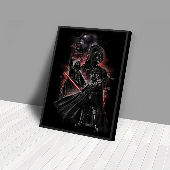 Darth Vader Poster Star Wars Art Canvas Wall Art Print Home Decor Framed Poster Gift for Kids