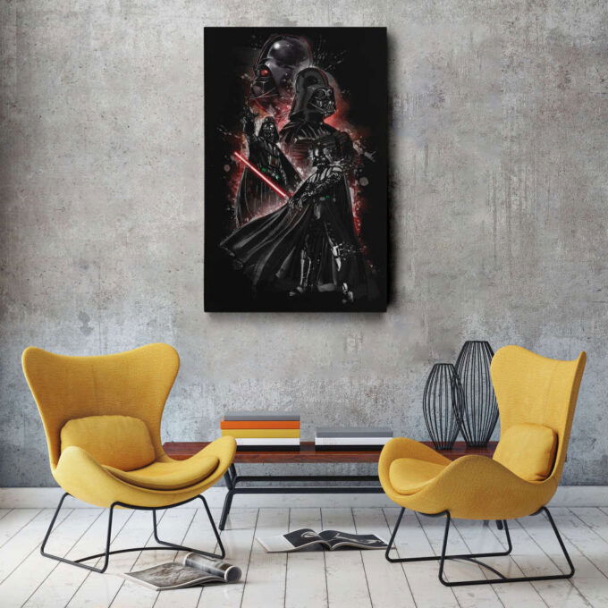 Darth Vader Poster Star Wars Art Canvas Wall Art Print Home Decor Framed Poster Gift for Kids