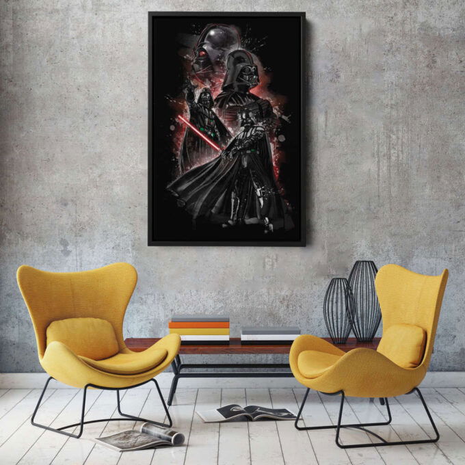 Darth Vader Poster Star Wars Art Canvas Wall Art Print Home Decor Framed Poster Gift for Kids