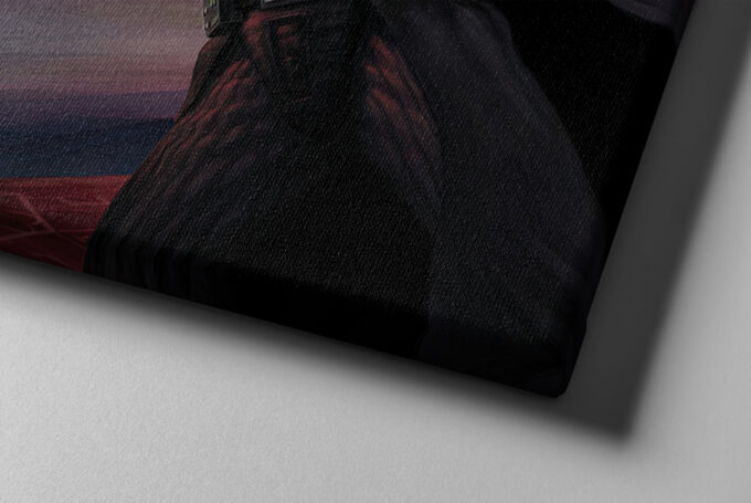 Darth Vader Vs Ahsoka Tano Poster Starwars Canvas Unique Design Wall Art Print Hand Made Ready to Hang Custom Design
